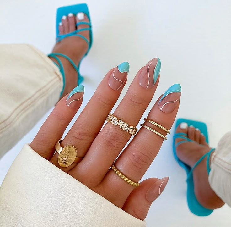 Sky Blue Swirls