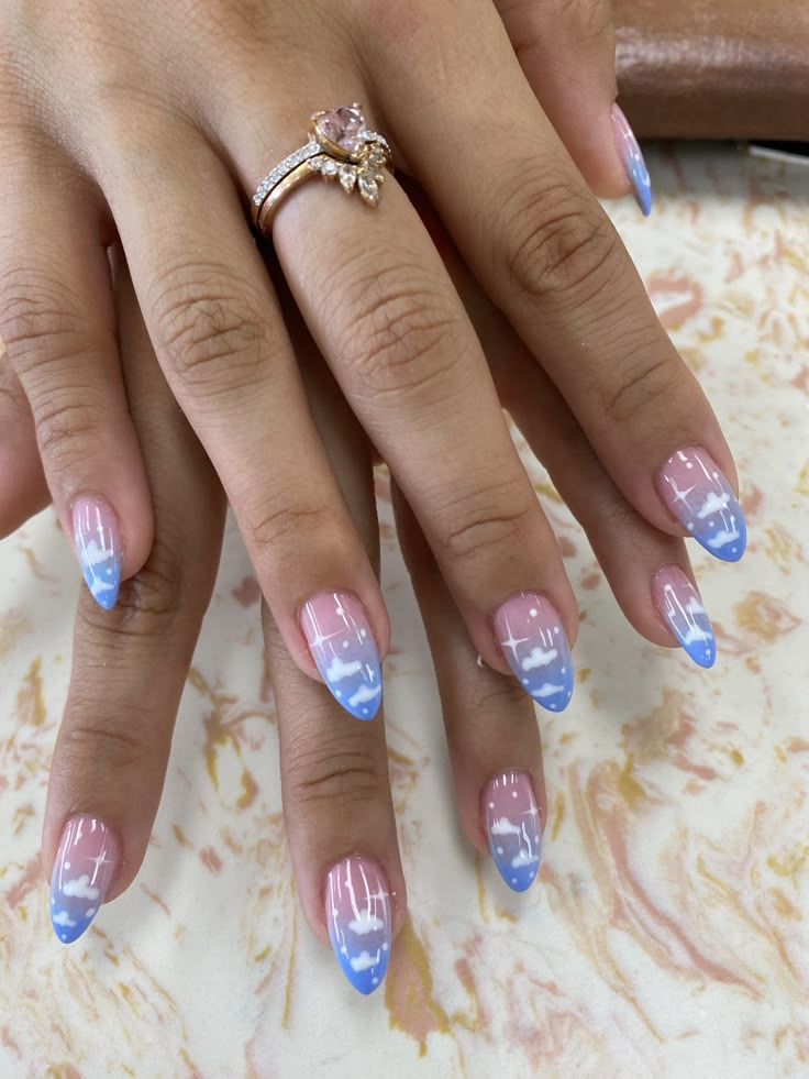Cloudy Sky Nails