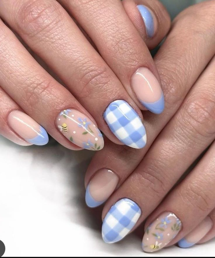 Blue and White Gingham